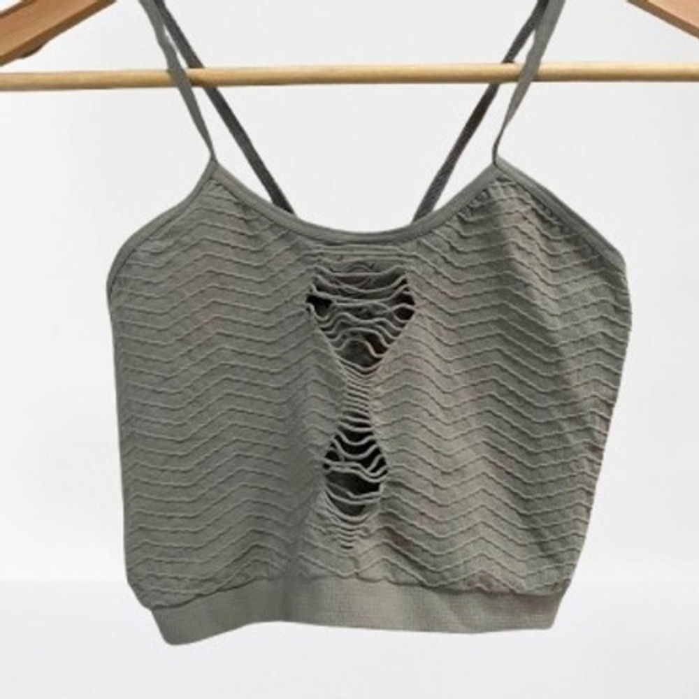 BKE Free People Laser Cut Bralette in Wrought Iron NEW XS/S - Picture 3 of 4
